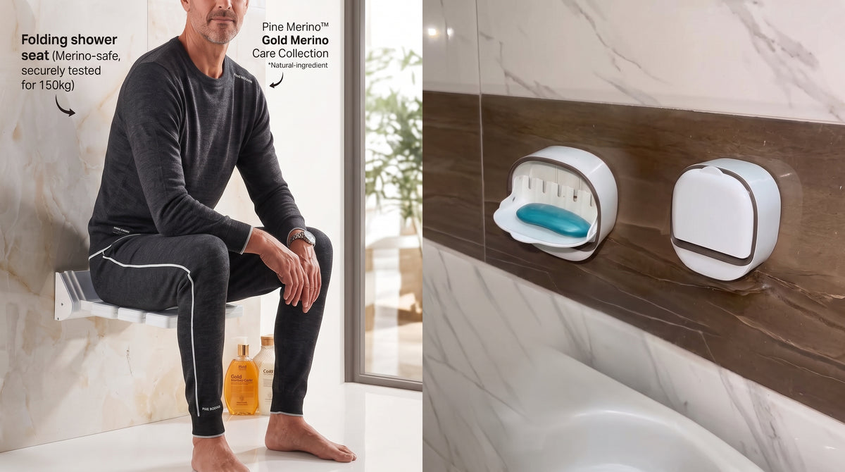 Folding Shower Seat with Soap Holder